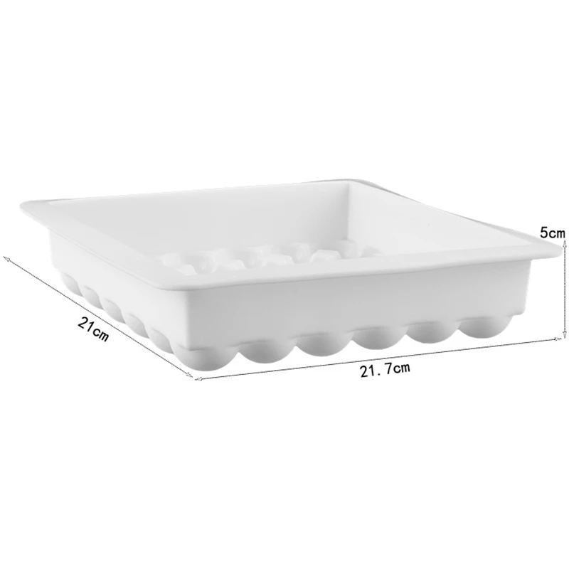 5pcs/lot Square Shape With 36 Half Ball Silicone Mousse Cake Mold Bakeware Baking Form Pastry Molds Kitchen Tools CM218