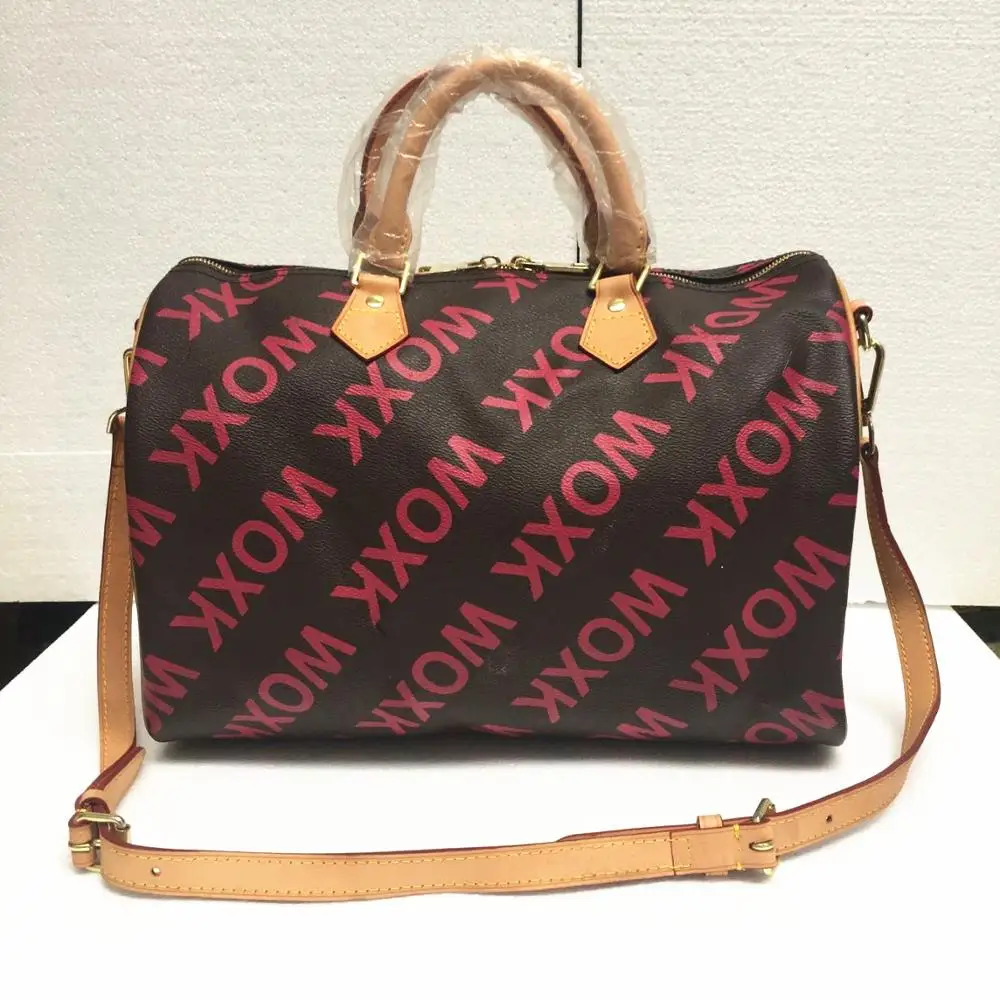 

woxk 2020 new woman fashion speedy Handbag Genuine leather Pillow Bag 25/30/35cm free shipping