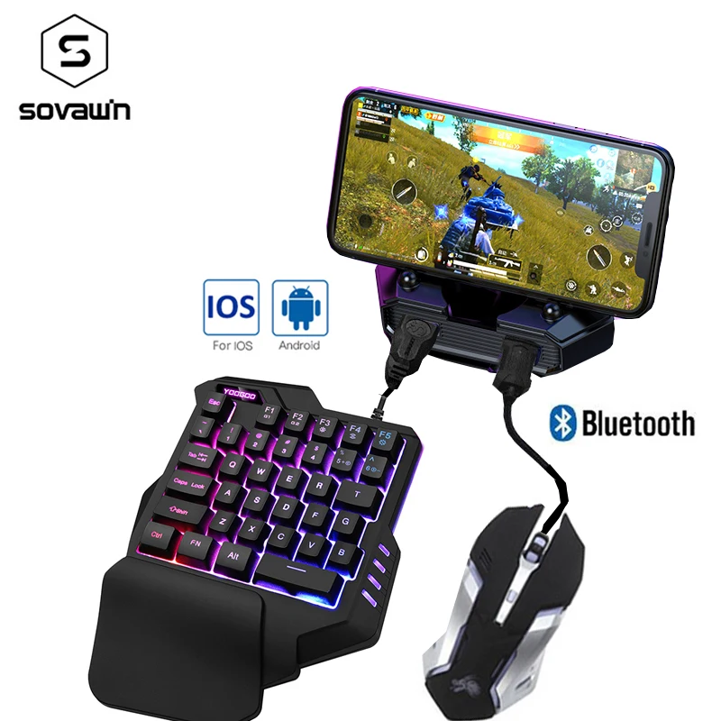 For Call of Duty Mobile Pubg Controller Bluetooth Gamepad Android Gaming Keyboard Mouse Converter Set For iPhone to PC Adapter