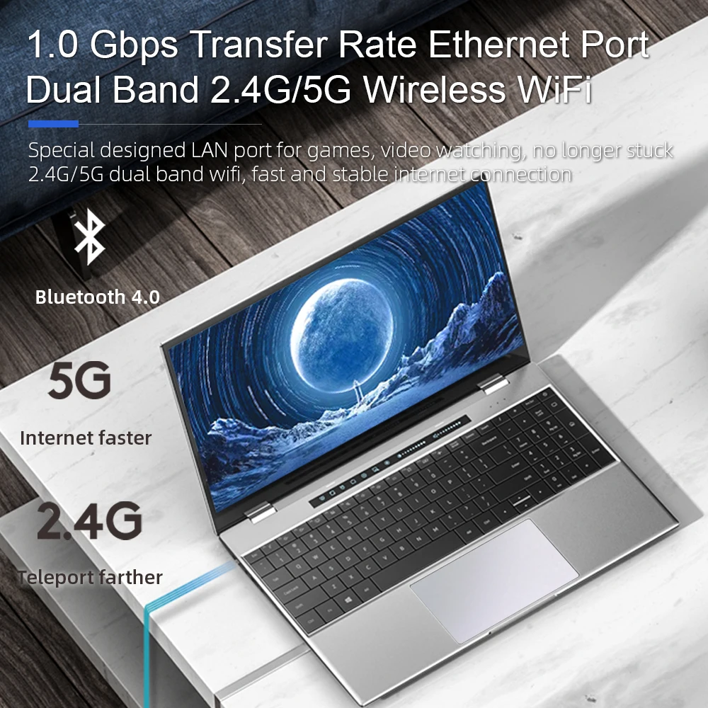 Dere TBook T10 15.6" Intel Core I7-1065G7 Touch Bar Laptop 16GB 512GB SSD Windows 10 FHD Backlit keyboard 2.4G+5G Wifi Laptops-3