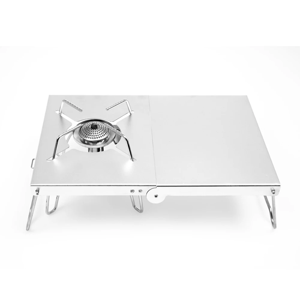 Windproof Folding Outdoor Camping Stove Stand Cooking Bench Gas Burner Stove Station Table for Hiking Picnic Camping Equipment