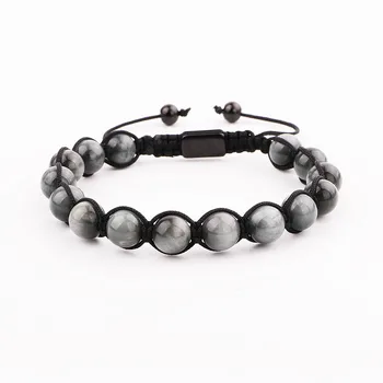 New Men Bracelet Natural Stone Custom Design Handmade Friendship Macrame Bracelet Men Jewelry Gift