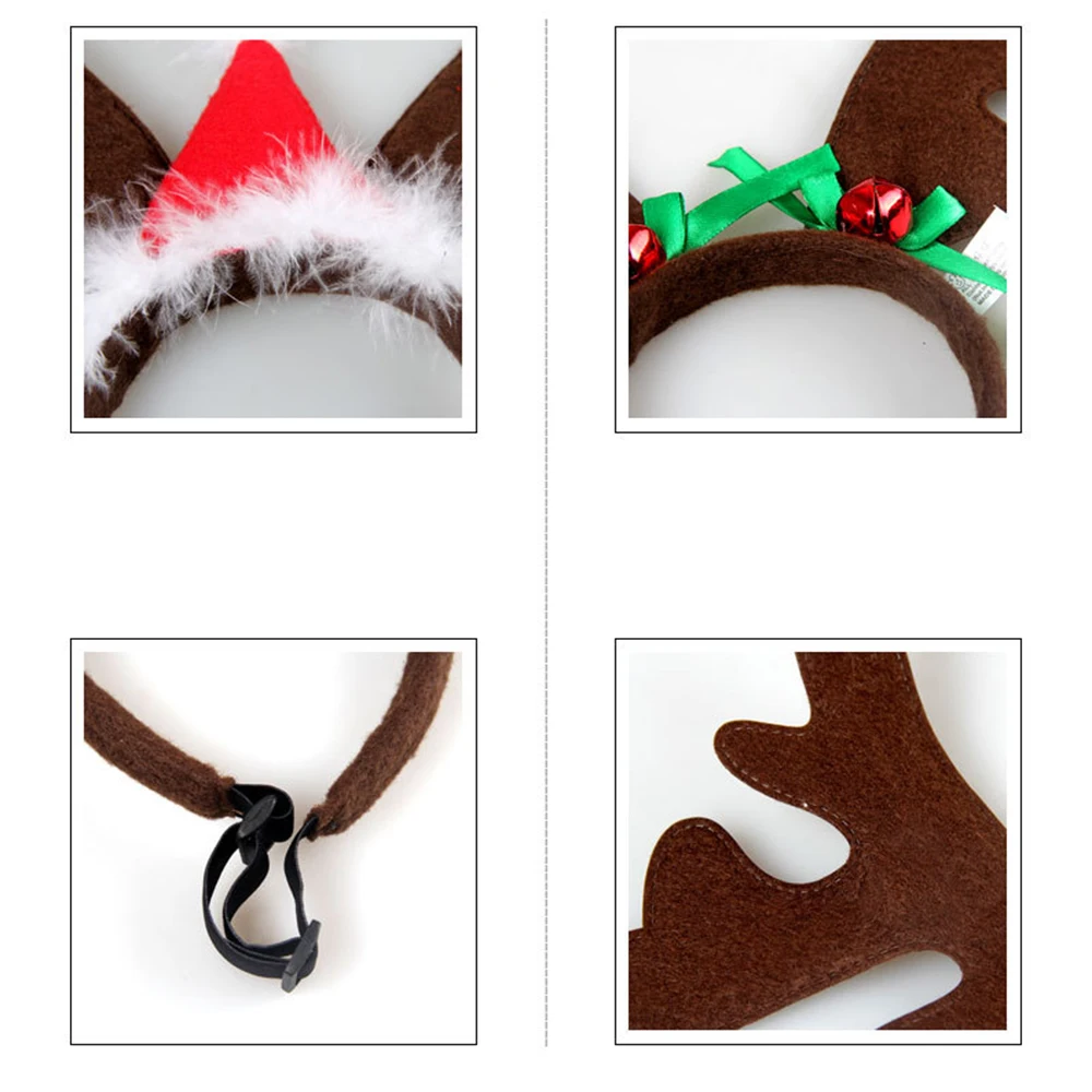 32*28 см супер милая Рождественская Регулируемая собачья шапка, плюшевый аксессуар для домашних животных, повязка на глаза для косплея