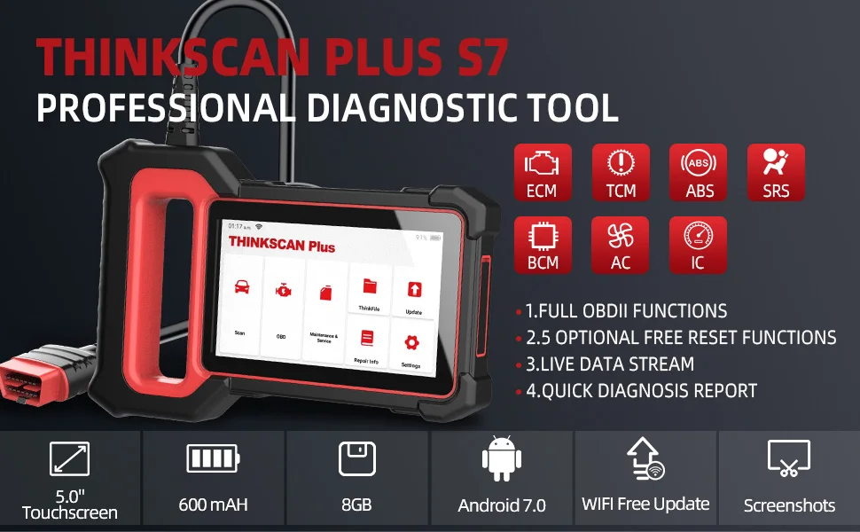 THINKCAR Thinkscan Plus S2/S4/S7 Scanner OBD2 Professional Diagnostic