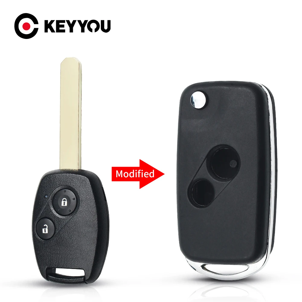 KEYYOU для HONDA Accord Civic CRV Pilot JAZZ/CRV odysey 2 кнопки запасной пульт дистанционного