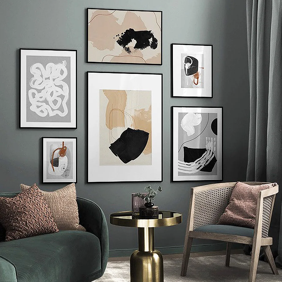 Abstract Color Blocks Amber Brush Line Nordic Posters And Prints Wall Art Canvas Painting Wall Pictures For Living Room Decor Abstract Color Blocks Amber Brush Line Nordic Posters And Prints Wall Art Canvas Painting Wall Pictures For Living Room Decor