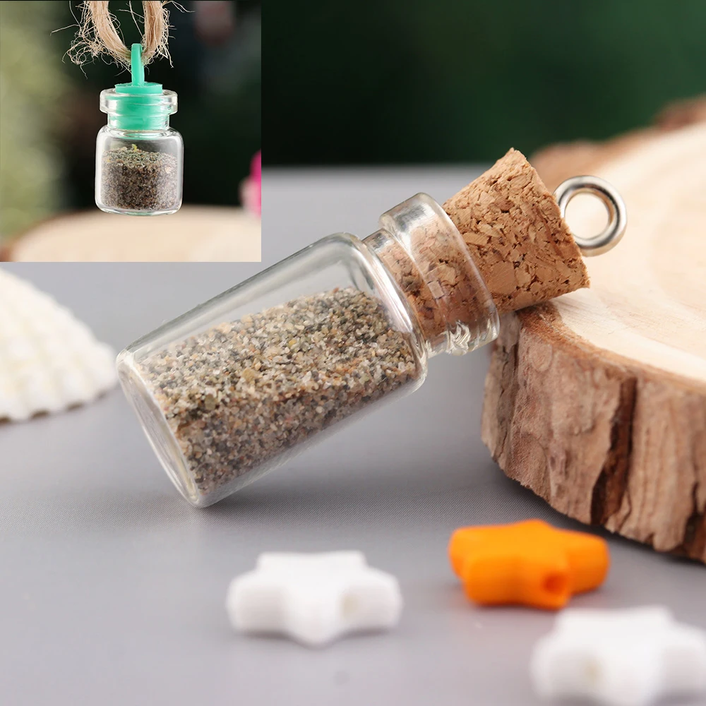 Mini Drift Bottle Glass Jars Decoration Cork Stopper DIY Containers Rainbow Wishing Bottle 5/10Pcs