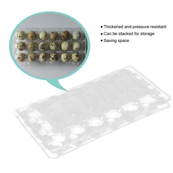 

50pcs Convenient Transparent Durable Reusable Lightweight 18 Grids Quail Egg Carton Shop