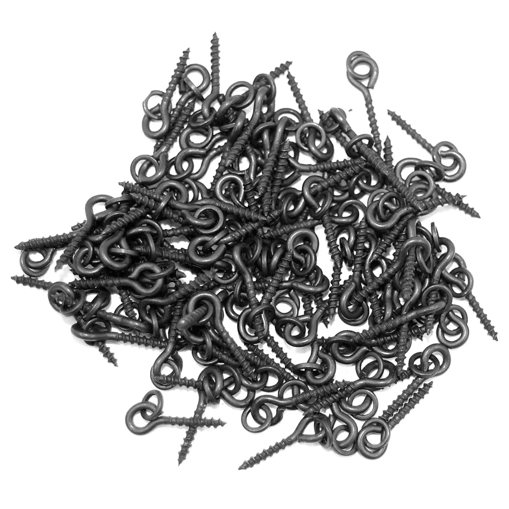 Tornillos de cebo de acero para pesca de carpa, aparejos de terminales de pesca, 50 Uds.