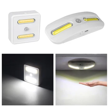 

3V Battery Operated COB LED Light Motion Sensor Night Light For Bathroom