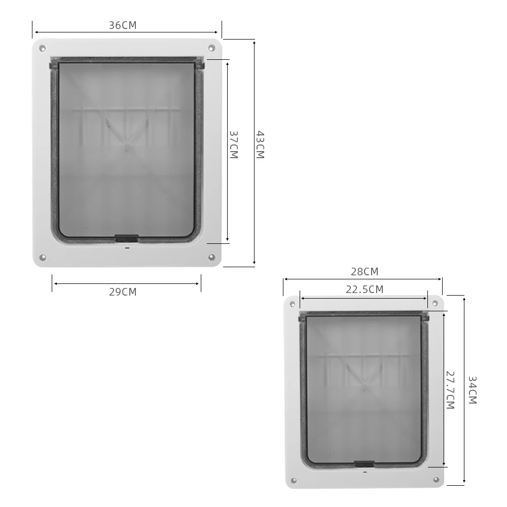 Запираемая дверь для кота собаки безопасности заслонки двери ABS пластик S/L животное маленький кот люк для собаки двери товары для домашних животных