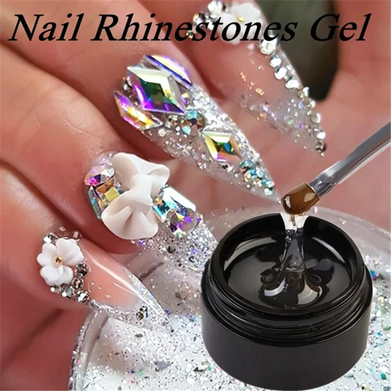 Born Pretty 5g/box Rhinestones Glue Gel Transparent Color Sticky Gel For  Manicure Rhinestone Jewelry Decorations Nail Glue - Nail Gel - AliExpress