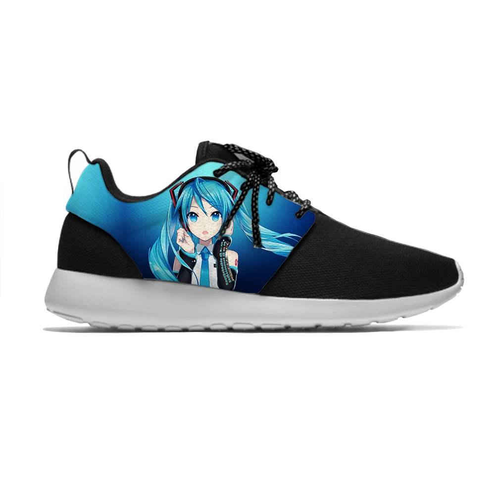 Vocaloid Hatsune Miku Забавные милые Vogue Kawaii детские спортивные кроссовки повседневные дышащие кроссовки с 3D принтом для мальчиков и девочек - Цвет: Hatsune Miku4