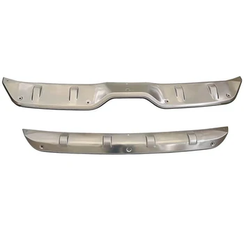 

For Toyota C-HR CHR 2016 2017 Car Styling Stainless Steel Front & Rear Bumper Skid Protector Guard Plate Cover Trims 2pcs