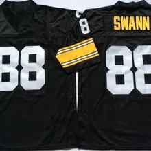 Мужская футболка с вышитым логотипом Lynn Swann 88 black high school FOOTBALL