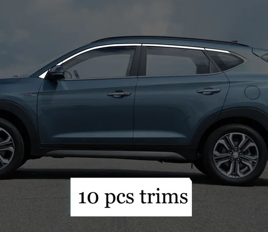 Нержавеющая сталь окна автомобиля планки для hyundai tucson 3-го поколения - Цвет: 10 pcs trims