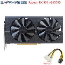 Видеокарты SAPPHIRE AMD Radeon RX 570 4 Гб, игровые видеокарты RX570 256bit GDDR5, видеокарта PCI Express 3,0, настольный компьютер для игровых ПК