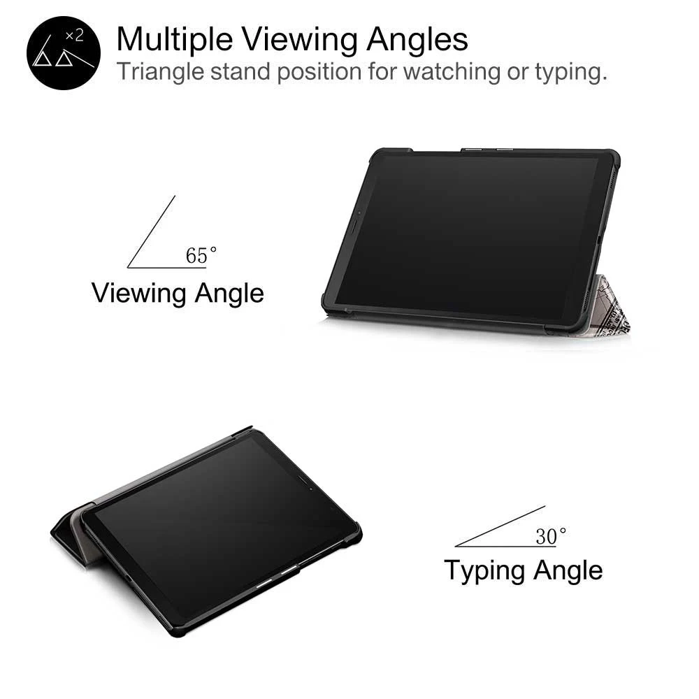 Чехол для samsung Galaxy Tab A 8,0 SM-T290 SM-T295 SM-T297 ультра тонкий кожаный захлопывающийся Чехол-книжка с подставкой для магнит смарт-чехол+ подарок
