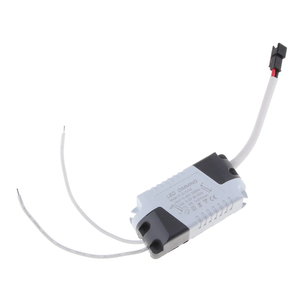 5-7x1W Dimmable Driver, for LED Light - 110V/220V AC 15-25V DC Transformer