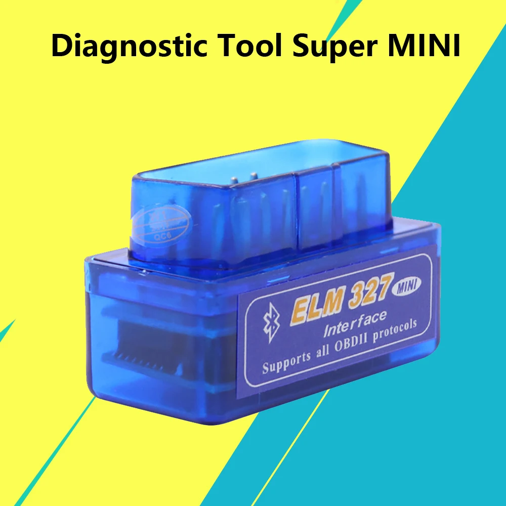 Bluetooth-совместимый V2.1 OBD2 автомобильный диагностический инструмент Супер Мини ELM 327