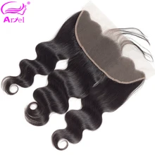 Orelha A Orelha Rendas Frontal Onda do corpo Fechamento Frontal 13 × 4 Frontal Swiss Lace Frontal Brasileira Remy Não Transparente frontal Ariel(China)