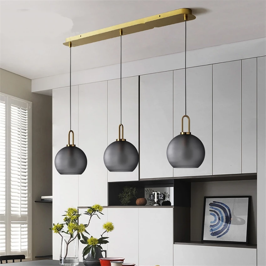 Американский промышленный комбинированный стеклянный подвесной светильник