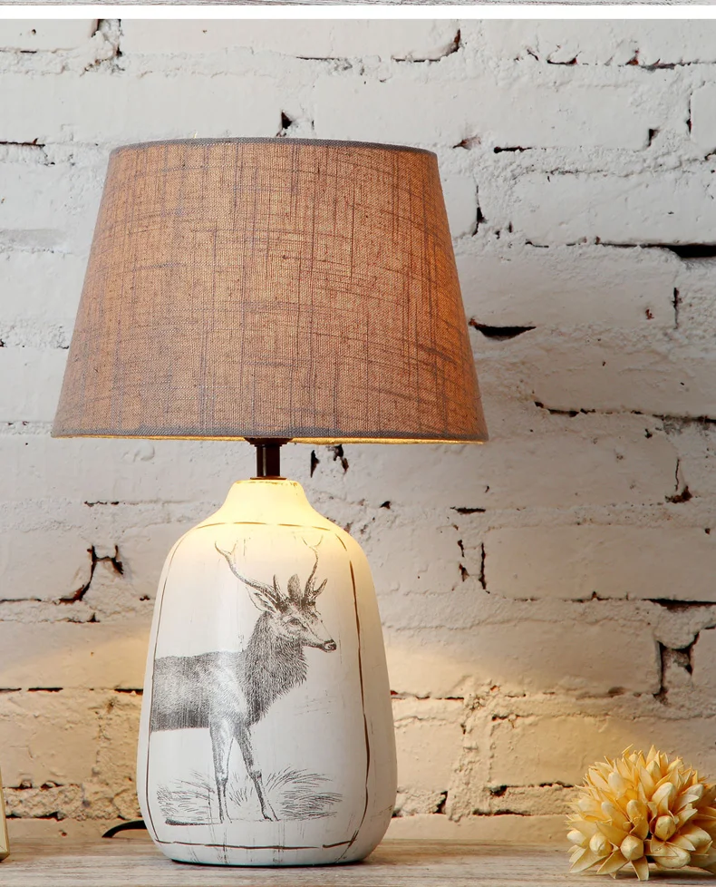 American retro Хрустальная настольная лампа гостиная ночники современный простой и творческий декоративные настольные лампы Бесплатная