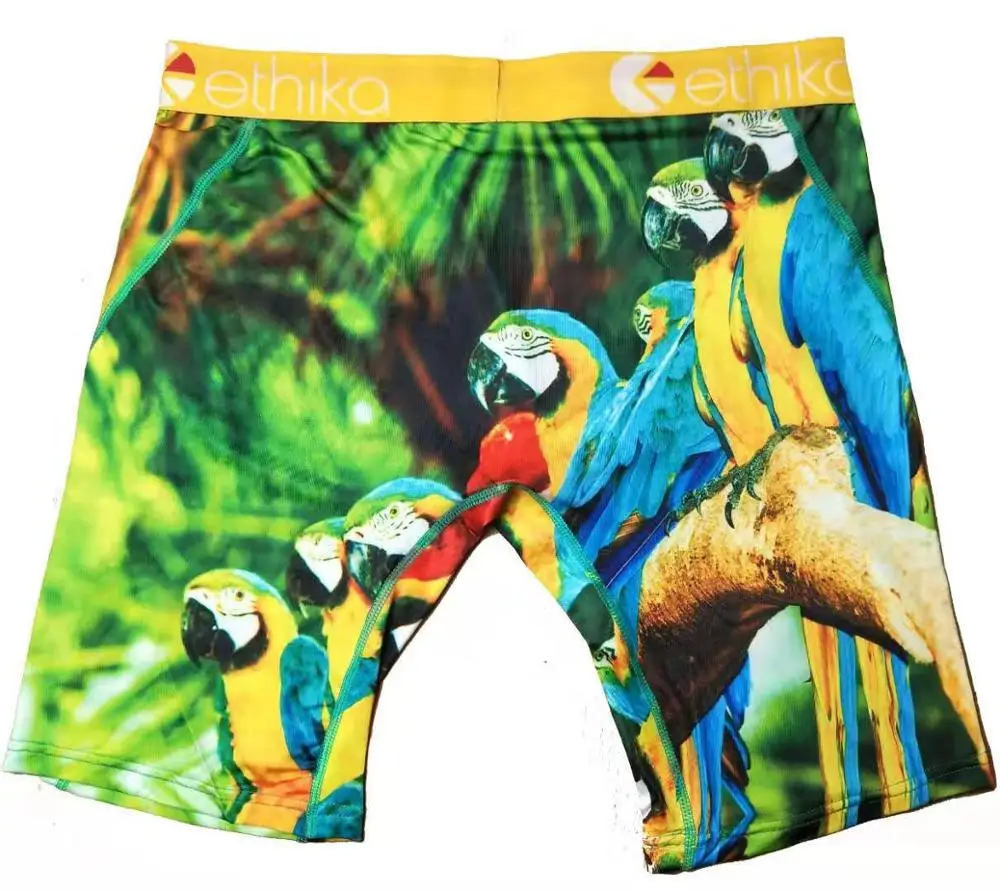 Y 6 Мужские Длинные боксеры, шелк льда, Ethika, мужское нижнее белье, боксеры с принтом размера плюс, мужские боксеры, длинные ноги, дышащие мужские трусы - Цвет: Y 6