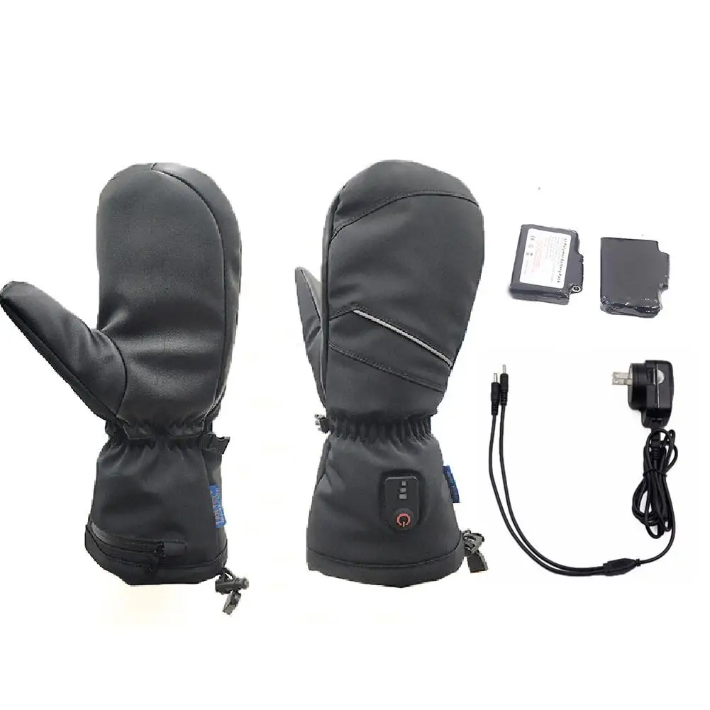 Мотоциклетные Перчатки с электрическим подогревом 7,4 V 2600mAh зимние теплые перчатки с подзарядкой от USB перчатки для мужчин и женщин