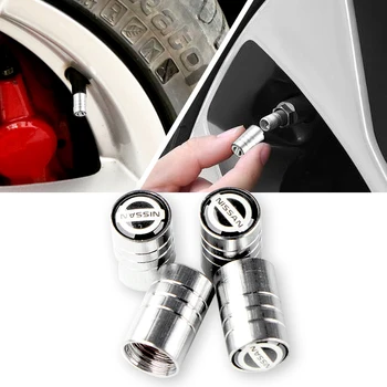 

4 Pcs New Fashion Car Styling Wheel Round Tire Valve Caps Car Tire Valve for Nissans Nismo X-trail Almera Qashqai Tiida Teana