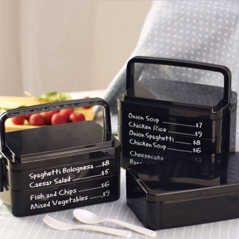 

Japanese Bento Box 3 Layers Plastic Microwave Lunch Box Kids Picnic Camping Container For Food Storage Compartment Lunch Box