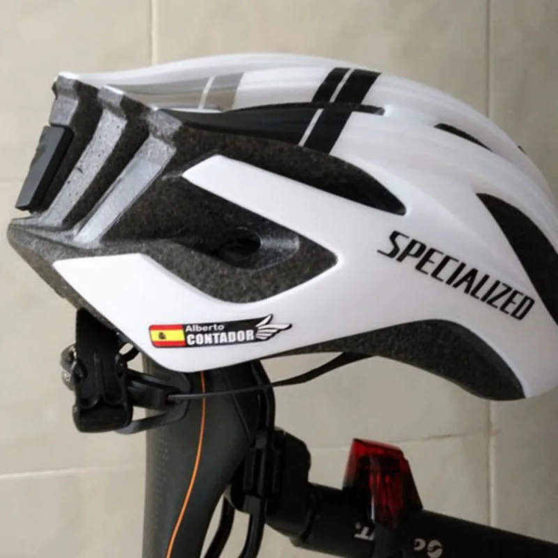 6 x Personalised Name & Flag Cycling Frame Bike Helmet Sticker 15mm