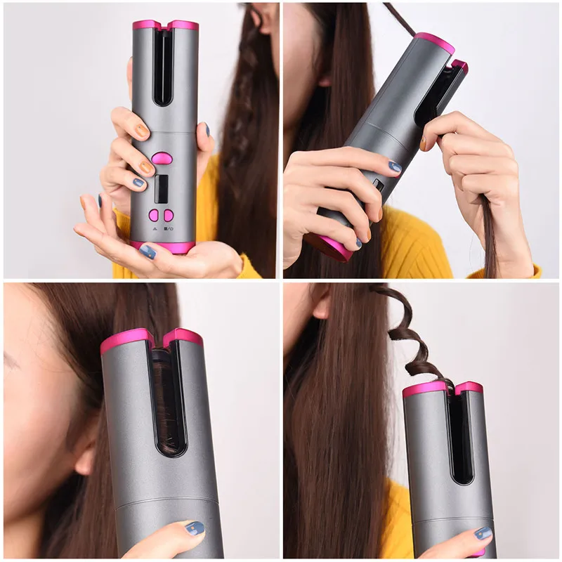 Modelador de Cabelo Ondulação do Cabelo sem Fio Modelador de ar Usb sem Fio Automático Ferro Ondas Praia Ferramentas Estilo 9 Cheap Curling Irons