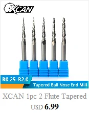 XCAN 1 шт. 3-12 мм 2 флейты 90 градусов фаска Концевая фреза ЧПУ фреза TiCN с покрытием карбида Концевая фреза Фаски Фреза