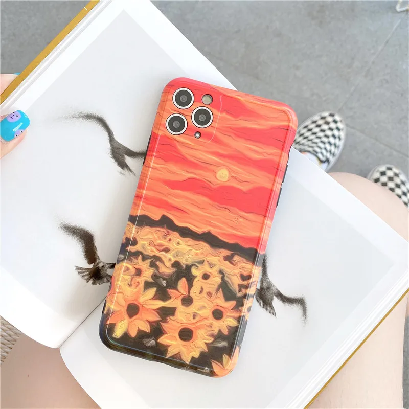 Чехол для телефона Comely с изображением цветов заката чехол iPhone 11 Pro Max 7 8 Plus SE 2020 X XR XS