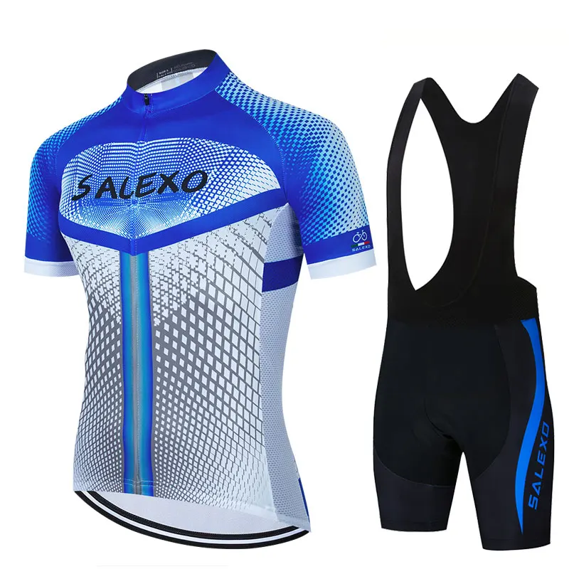 Summer Men's Breathable Short Sleeve Cycling Jersey Kit MTB Ropa Ciclismo Bicycle Bike Clothing Bib Shorts Bike Jersey Set