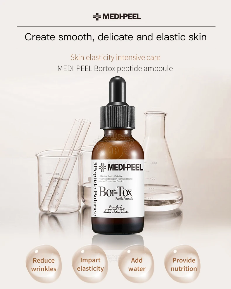 Korea medipeel bortox peptide hyaluronic acid face facial serum antiaging anti wrinkle ampoule essence with hydrolyzed collagen