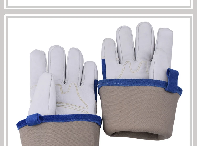 Luvas de soldadura resistentes ao calor perfeitas para soldador/cozimento/lareira/manipuladas animal/murrasco 13 polegadas luva