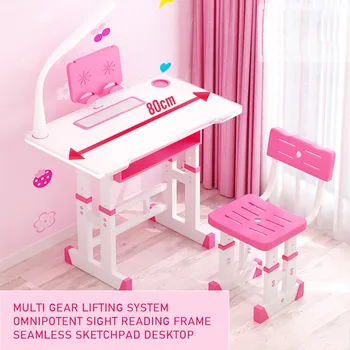 

top selling product Children's Study Desk Chair Set Multifunctional Study Table With Book Stand Support Wholesale Dropshipping
