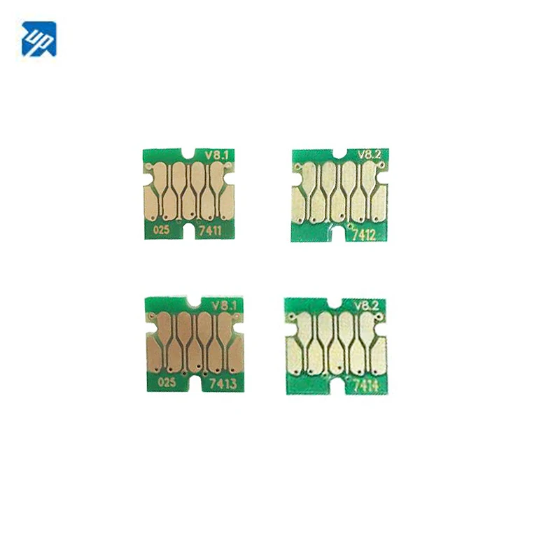 До 10 комплектов T7411-T7414 один раз чип для Epson F6000 F7000 F6070 F7070 F7100 F7170 F6200 F7200 F9200 чернильный чип для картриджей
