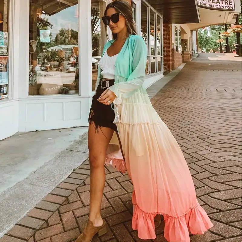 Gypsylady Summer Rainbow Maxi Dress 
