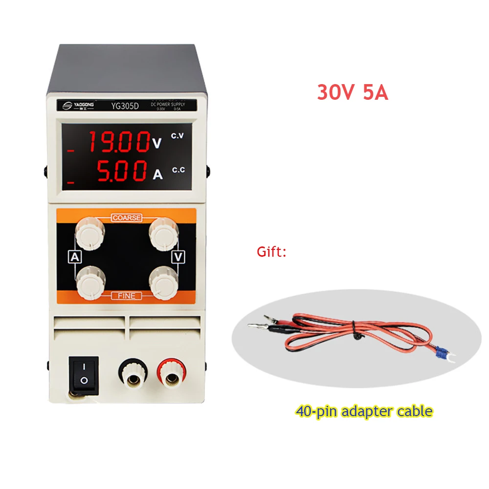 

YAOGONG YG305D New 305D 0-30V adjustable 30V 5A digital display adjustable DC regulated power supply mobile phone repair