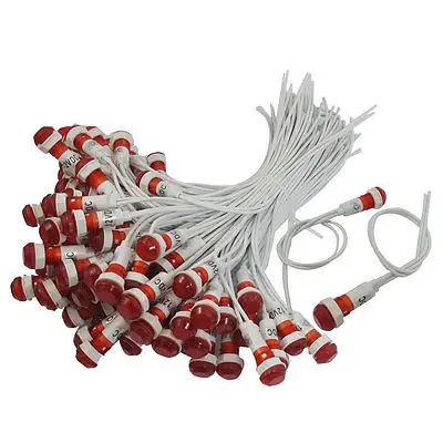 

100 Pcs DC 12V Red Bulb Illuminated Signal Lamp Indicator Light Hvoai