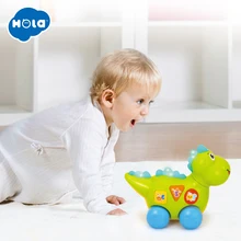 HOLA 6105 говорящий динозавр игрушка с огнями и звуками для детей-забавные действия, обучающие игрушки для мальчиков и девочек