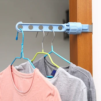 

Multifunctional Beige Pp Hangers Window Frame Hanger Retractable Indoor Space Saver Clothes Hangers Drying Rack