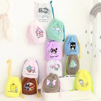 

Sanrio HelloKitty MyMelody Cinnamoroll Little Twin Star PomPomPurin Kuromi Cosmetic Bag Drawstring Pocket Bag Storage Makeup Bag