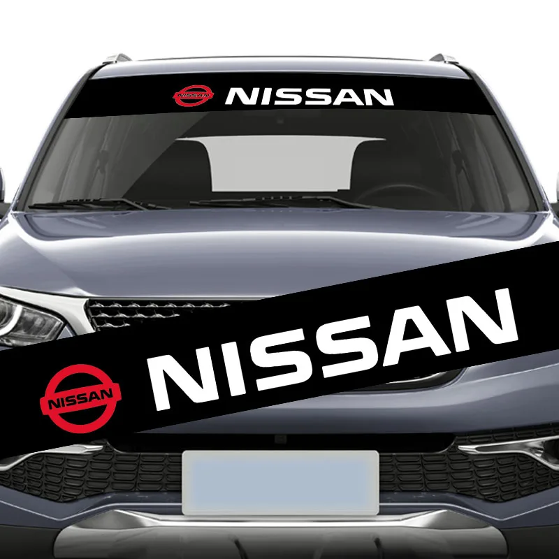 

1pcs Car Front Window Stickers Auto Windshield Decal for Nissans Tiida Sylphy Teana Note X-trail 2 T31 T32 Serena Almera Qashqai