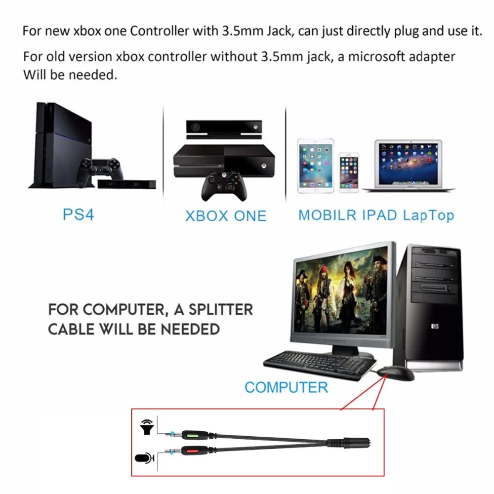 ONIKUMA K1 casque PS4 Gaming Headset PC Gamer Bass Earphones Headphones with Mic for Mac Nintendo Switch New Xbox One PUBG Games