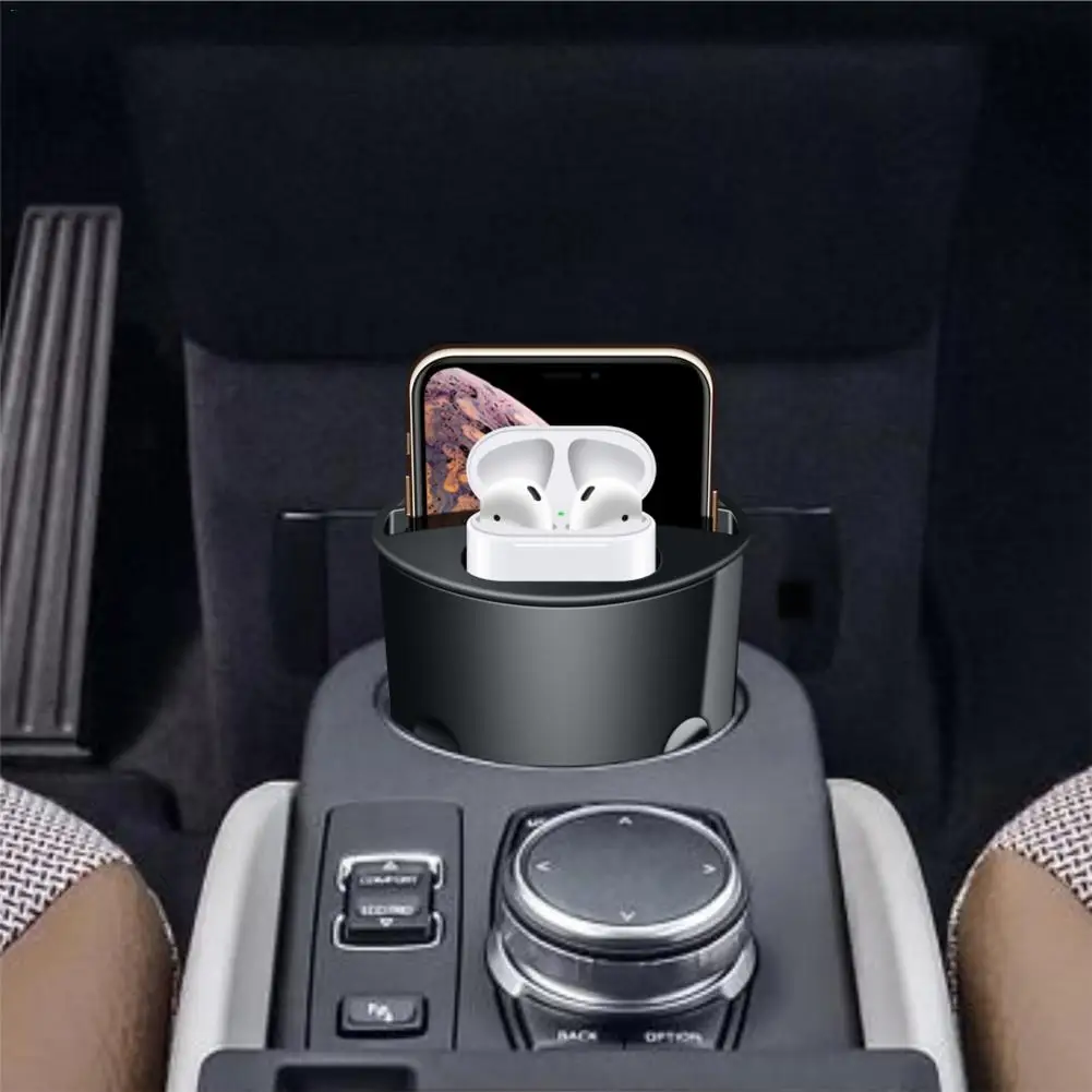 5/7/10W Wireless Car Charger Water Cup Shape Charging Box With Dual USB for Samsung XS MAX/XR/X/8PLUS Phone Charger Case