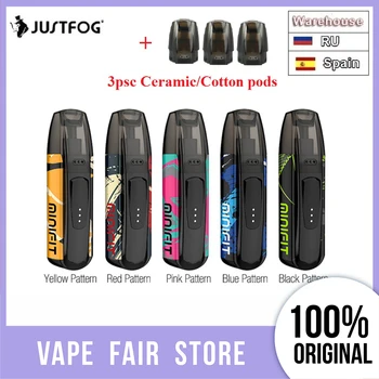 

New Colors Kit JUSTFOG MINIFIT Pod Vape Kit w/ 370mAh Battery & 1.5ml Cartridge Pod System pod vape kit vs Drag Nano/ vinci X